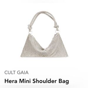 Cult Gaia Hera Mini SHLDR Bag. Clear/Silver.